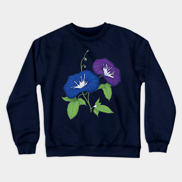 purple flowers Crewneck Sweatshirt by HTA DESIGNS